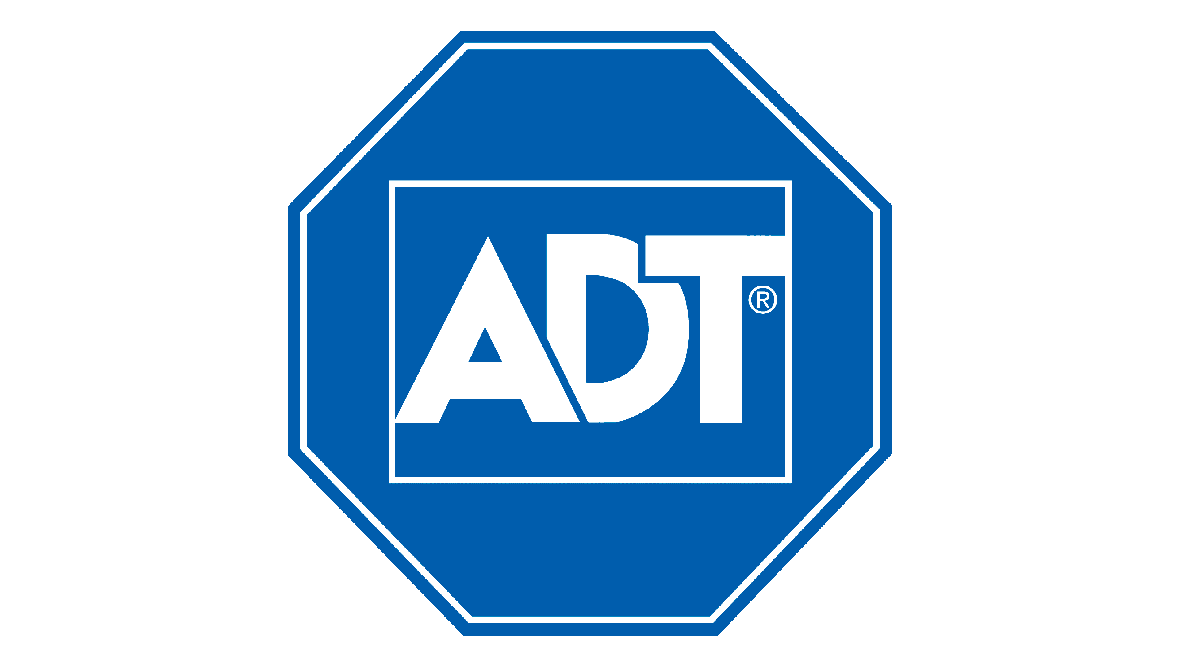ADT 2007 logo — blue octagon with white rectangular inset frame and double border